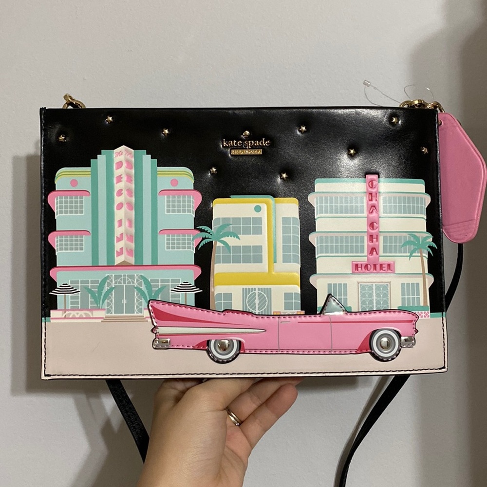 Kate Spade "Checking In" Crossbody/Clutch Purse
